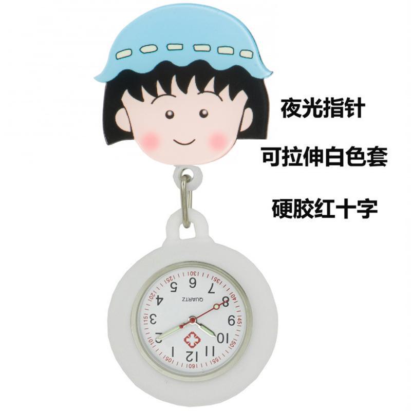 Reloj de enfermera de estiramiento multifuncional luminoso fuerte reloj colgante reloj electrónico digital retráctil de dibujos animados lindo clip cronómetro reloj de bolsillo