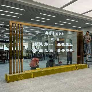 鸿彩导电玻璃发光字标识牌公司logo商场餐厅展厅导示招牌定制商用