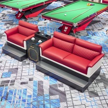 高端沙发台球厅看球观球椅独牙乔氏桌球俱乐部比赛休息区沙发茶几