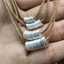 超薄直切S925纯银隔片文玩配饰星月菩提百香猴头DIY手串配件