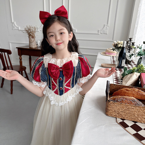 Ladycot Snow White Dress Spring and Autumn New Stylish Children Frozen Elsa Birthday Formal Dress Gown