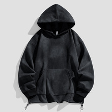 日系潮牌重磅连帽卫衣男士宽松休闲复古情侣宽松帽衫扎染套头外套
