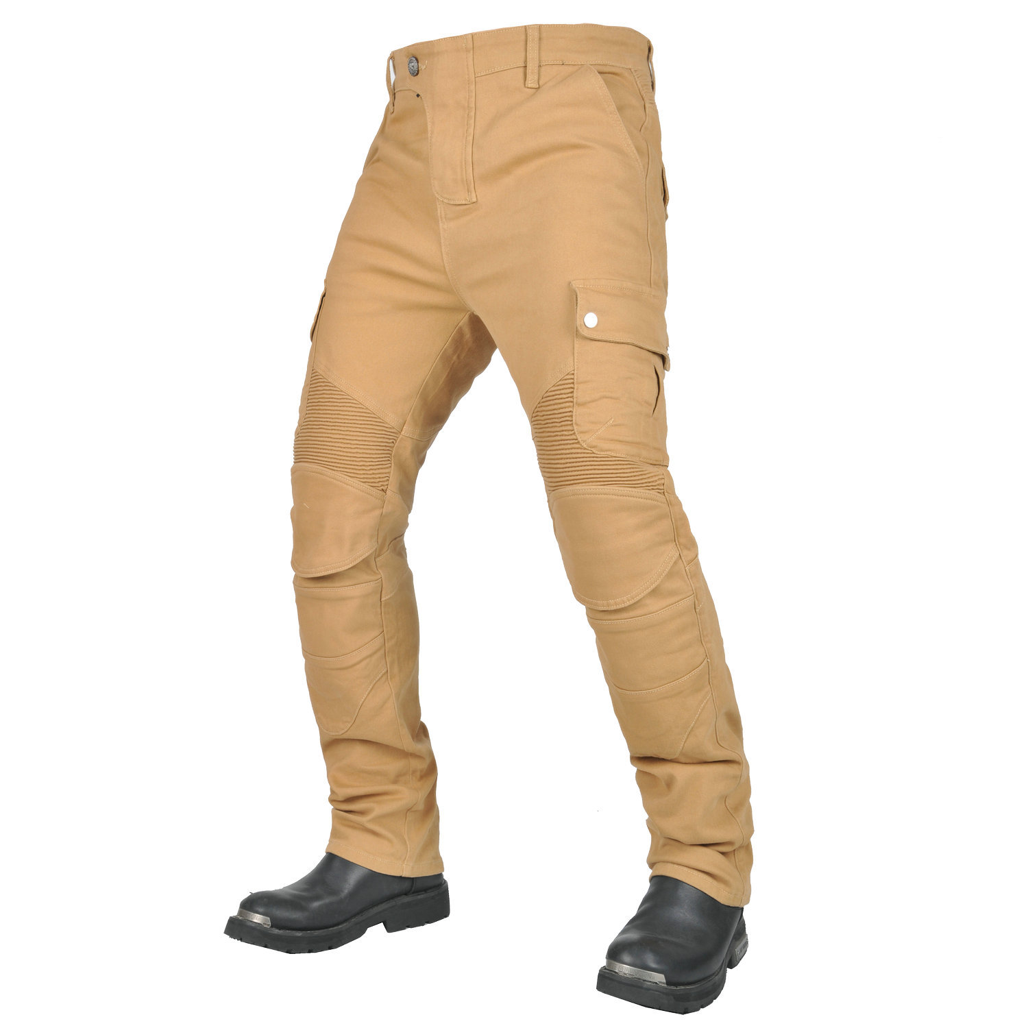 VOLERO Motocicleta Jeans Retro Caqui Pantalones de motocicleta anti-caída Pantalones de ciclismo resistentes al desgarro Kevlar