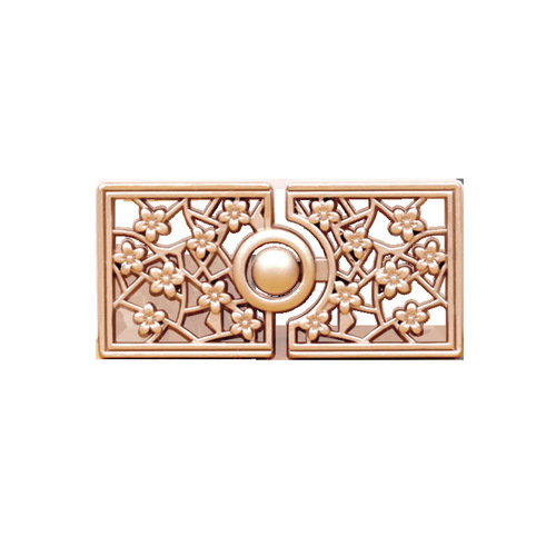 Hanfu metal buckle, peach square plum blossom pair buckle, stand collar, Chinese style decorative buckle, cloud shoulder shawl, metal plate buckle