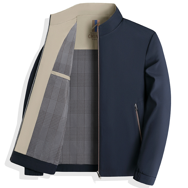 Stand Collar Jacket Spring and Autumn Men's Business Casual Jacket No-Iron Anti-Wrinkle Windproof Top Stable Executive Jacket Special Price Stand Collar Jacket Spring and Autumn Men's Business Casual Jacket No-Iron Anti-Wrinkle Windproof Top Stable Executive Jacket Special Price