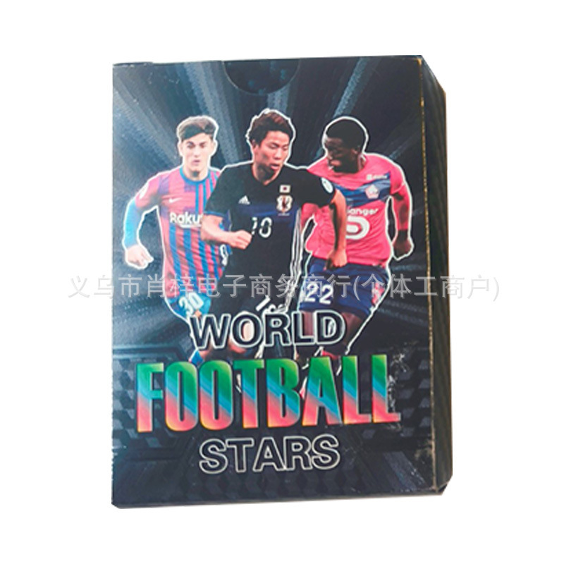 Tarjetas transfronterizas Europa League Tarjetas Estrellas de la Copa del Mundo Tarjetas Estrellas Periféricas Tarjetas de fútbol Inglés 55 Tarjetas de lámina de oro