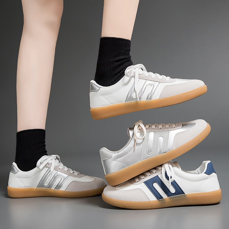 2024 neue Paar Training Runde Kappe Casual Board Lace up Kleine Weiße Schuhe frauen Herbst F8816_voghion.com