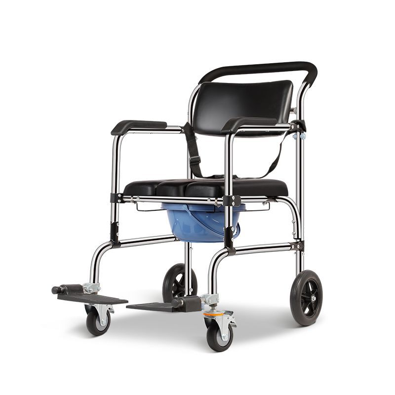Elderly toilet chair, bath chair, toilet for pregnant women, elderly, disabled, and patients, with wheels, foldable, home-use portable toilet