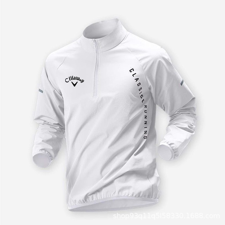 Golf Clothing Long-Sleeved Half-Zip Stand-Up Collar T-Shirt Sports Quick-Drying Breathable Sweat-Wicking Jersey Golf Clothing for Men