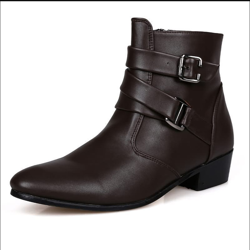 Mens Formal Boots For Men Fashion High Top BootsLeather Boots_voghion.com