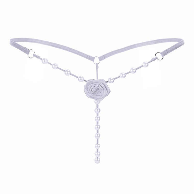 Women’s Low-Waist Pearl Massage T-Back Panty in Pink, One Size — detail image 4