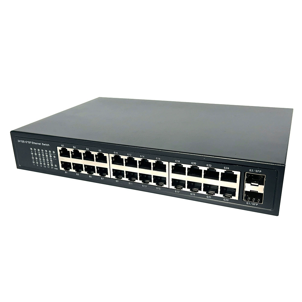 Коммутатор Ethernet на 24 порта Ranger Gigabit, 2 световых индикатора, верхний/верхний переключатель