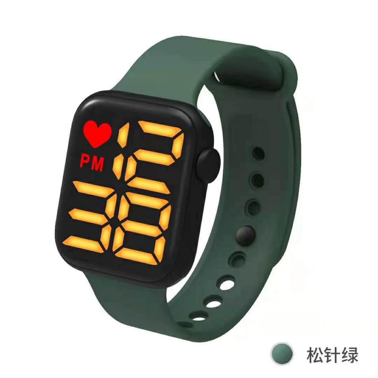 Apple, квадратные детские электронные цифровые часы для любимых