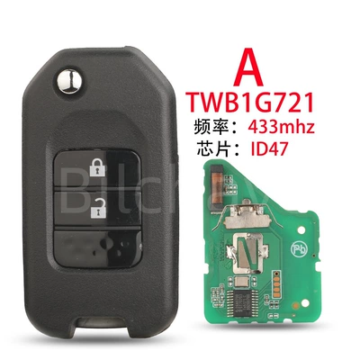 Applicable to Honda A/G 2/3 key car folding key 433 frequency 47 chip HLIK6-3T/TWB1G721 (Car Keys) - 2-key-a-twb1g721-remote-control