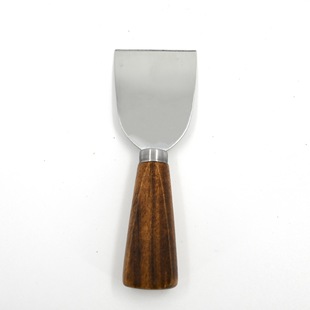 Factory wholesale stainless steel cheese spatula wooden handle cream cutter pizza cheese knife fork shovel knife butter spatula baking