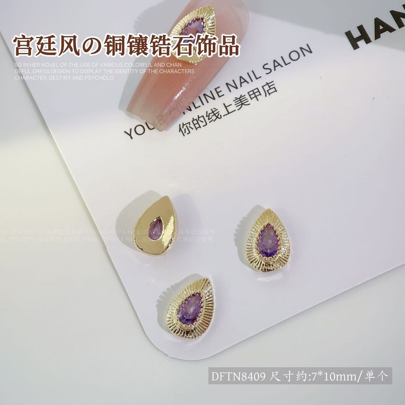 エメラルドフラットマニキュアダイヤモンドフラッシュグリーン長方形八角形馬の目水滴特殊形状ダイヤモンド宮殿スタイルマニキュアアクセサリー|undefined