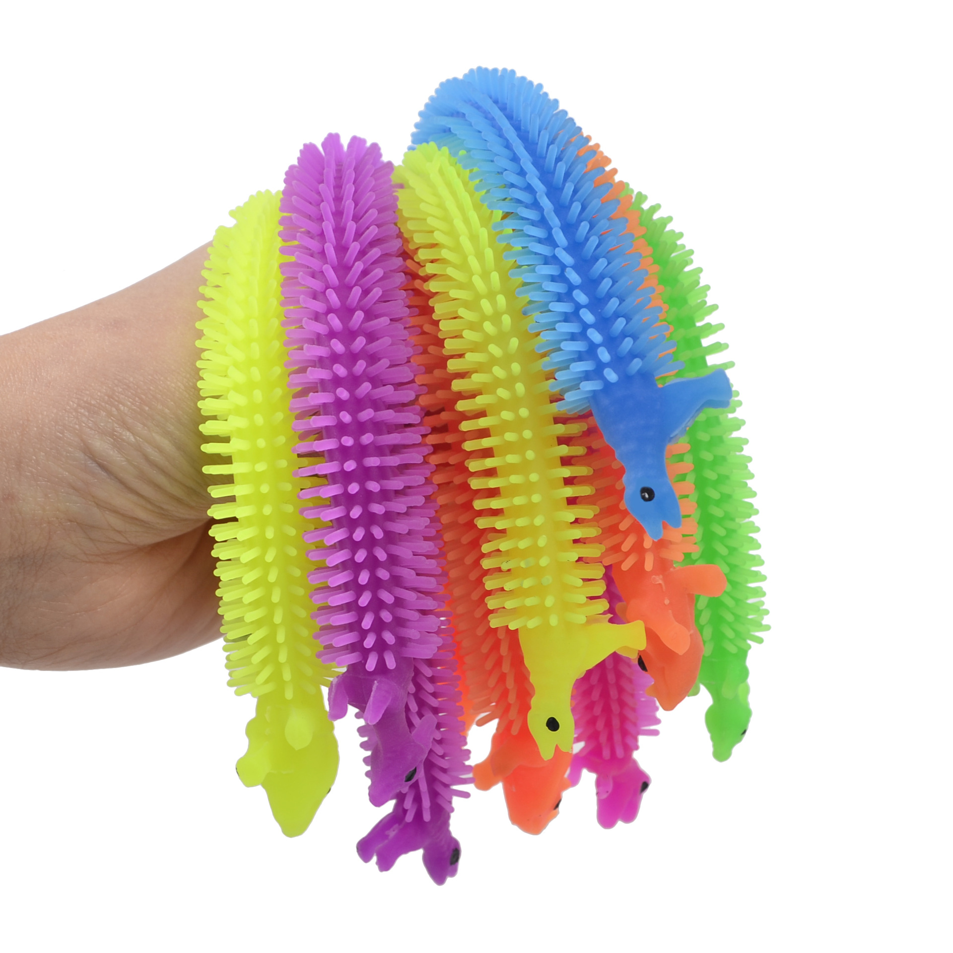 Cross-border hot-selling TPR soft material dinosaur pull-up stress relief bracelet, venting tension, pull-up noodle rope children's toy wholesale
