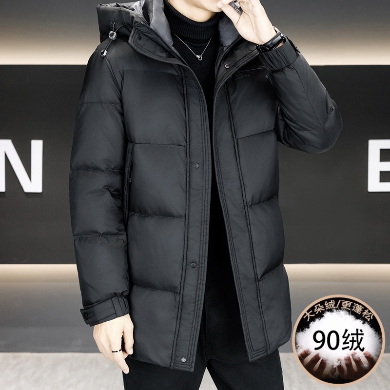 青少年男士时尚潮流90绒连帽羽绒服26年冬季御寒保暖百搭鸭绒外套