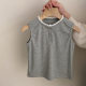 Girls' 2025 Summer New Korean Style Lace Vest Children's Embroidered Lace Sling dress Loose Jeans