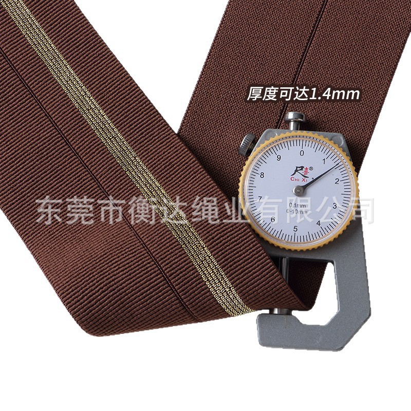 Fábrica de venta al por mayor 6cm costillas de color dobladas elásticas bordes de oro ropa interior pantalones cintura elástica