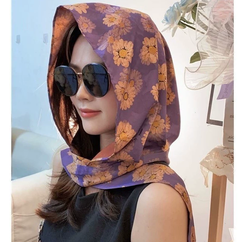 Стильный шарф весны для отдыха, тенденция сезона, защита от солнца