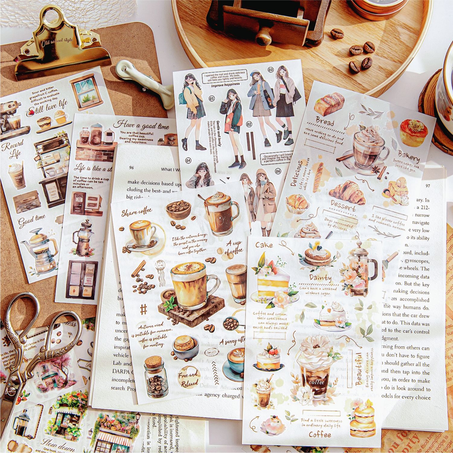 Momo PET stickers A cup of coffee time series INS life account DIY…