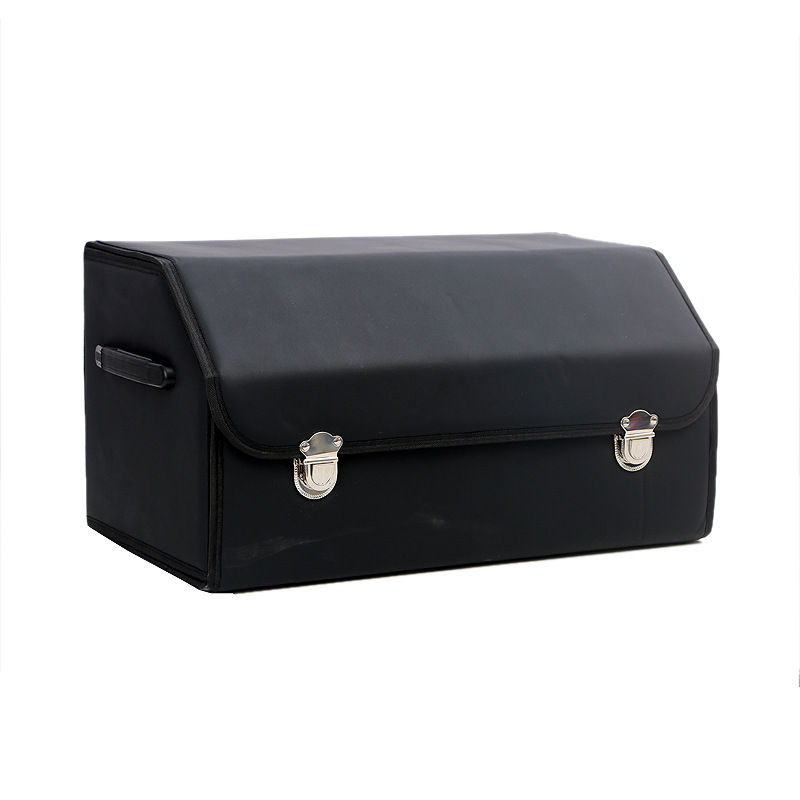 Foldable car storage box, car trunk organizer, leather car storage organizer