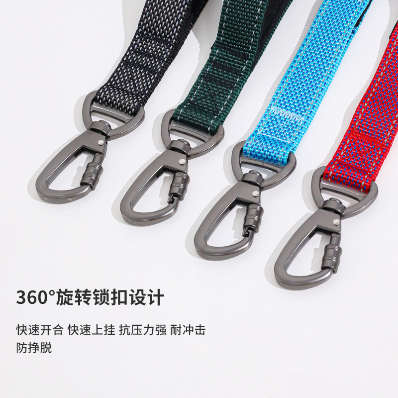 Cuerda multifuncional para pasear perros al aire libre de Amazon, cuerda de tracción elástica reflectante de nailon a prueba de explosiones para perros grandes