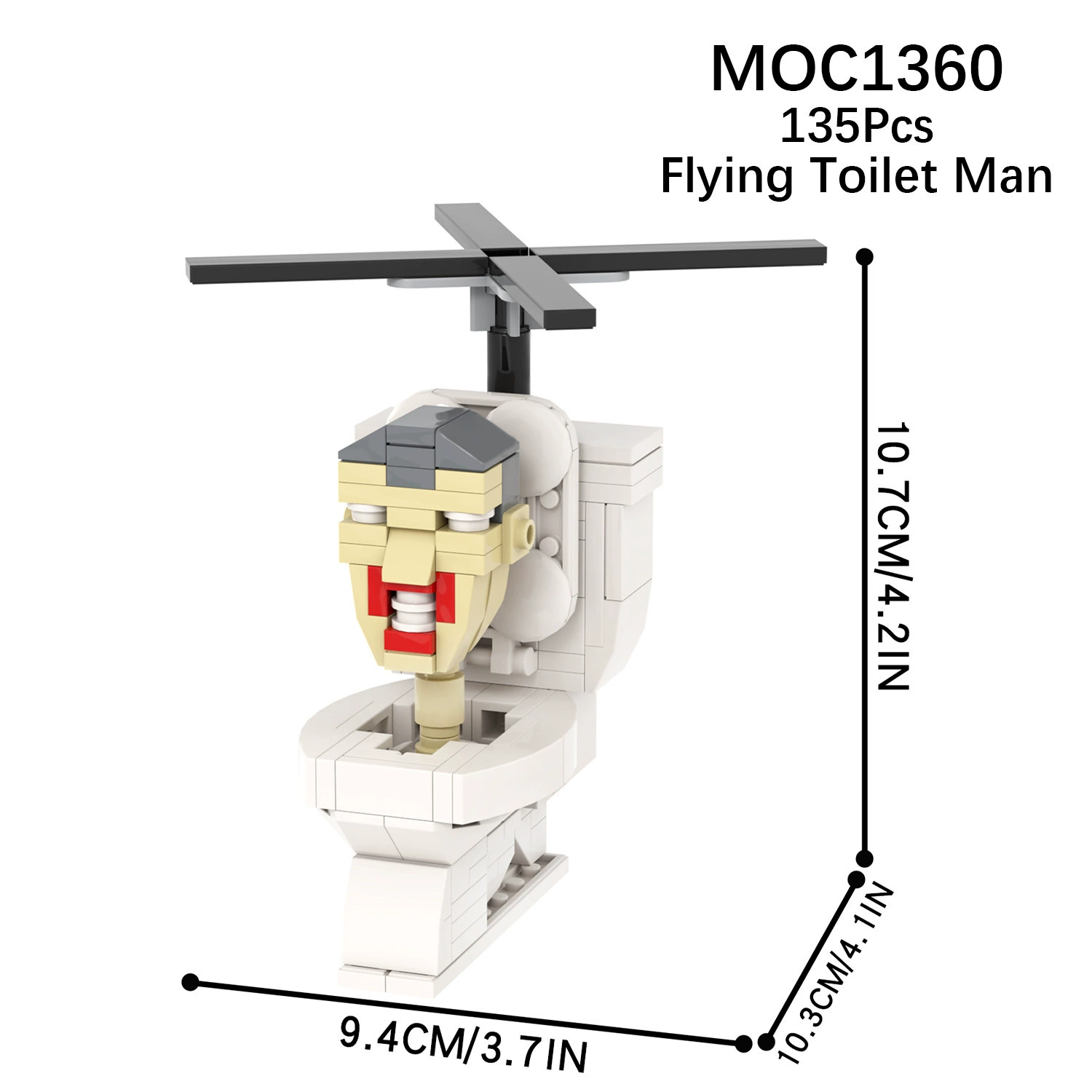 MOC игра SKIBIDI Туалет Туалет мониторинг человек НЛО совместимо с LEGO собранные блоки игрушки