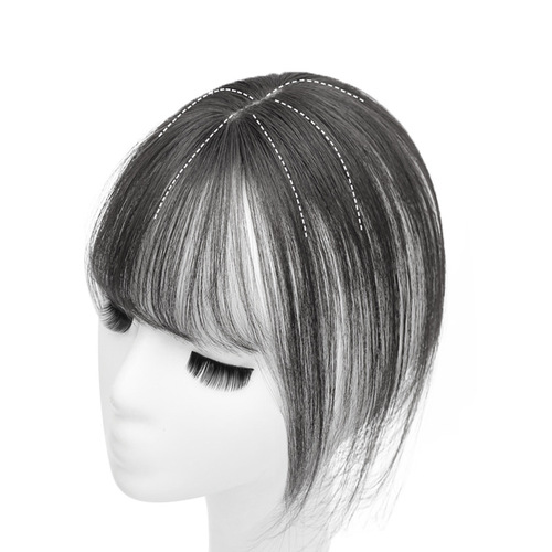 3D fake bangs French air bangs wig manufacturer wholesale invisible natural hair wig piece head replacement piece