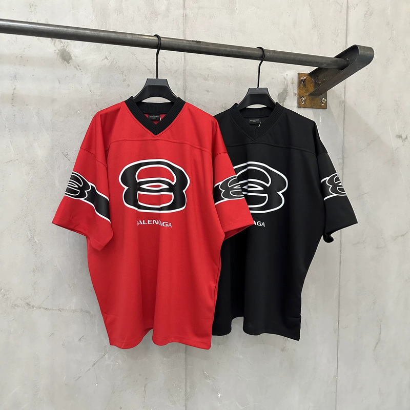 Foreign Trade Cross-Border European Station Paris 26S Double-Ring Letter Embroidery Casual Loose Short-Sleeved T-Shirt Jersey for Men and Women Foreign Trade Cross-Border European Station Paris 26S Double-Ring Letter Embroidery Casual Loose Short-Sleeved T-Shirt Jersey for Men and Women