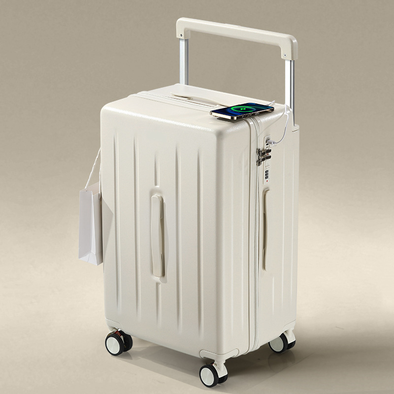 Nueva maleta de tracción ancha de moda, maleta de gran capacidad, maleta de viaje para estudiantes duradera, rueda universal para hombres y mujeres