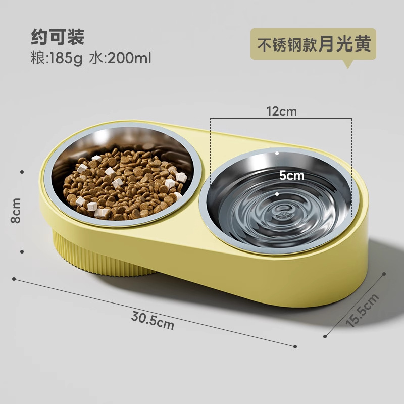 Tazón para gatos Tazón para comida para gatos Tazón doble de cerámica Tazón para perros Tazón de arroz para gatos Tazón de arroz para gatos Tazón de comida para gatos Tazón de agua para beber Tazón para mascotas