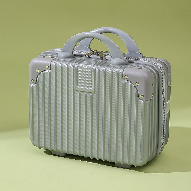 Mini Makeup Suitcase, 14-inch Portable Storage Box, Hard-shell Organizer with Password Lock