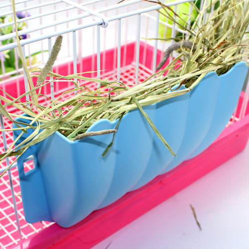 Hutch Rabbit Outdoor Cage Guinea Pig Small Pet Feeding Tray Pet Grass Rack Fixed Food Bowl Small Animal Grass Frame