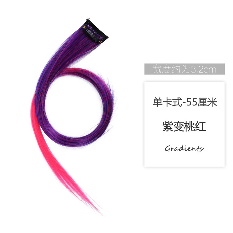 Pelucina de color pelucina extensión de cabello colgante oreja pelucina de teñido de cabello simulado pelucina de blanqueo pelucina de seda de alta temperatura pelucina de cabello recta