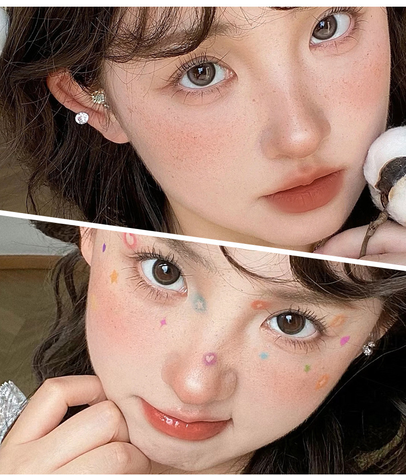 xixi's Light-Hearted Ode Double-headed Lip Gloss Matte Finish for Students to look fair without makeup, not easily stained with water, Clear Mirror Lip gloss undefined