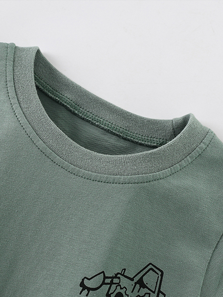 Transfronterizos para malwee niños de manga corta verano nuevo estilo europeo y americano camiseta de cuello redondo ropa casual para niños