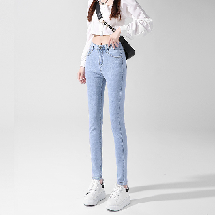 200 Jin Wearing High Waist Skinny Jeans Women's Autumn Women's New Super High Waist Stretch Leg Skinny Pants
