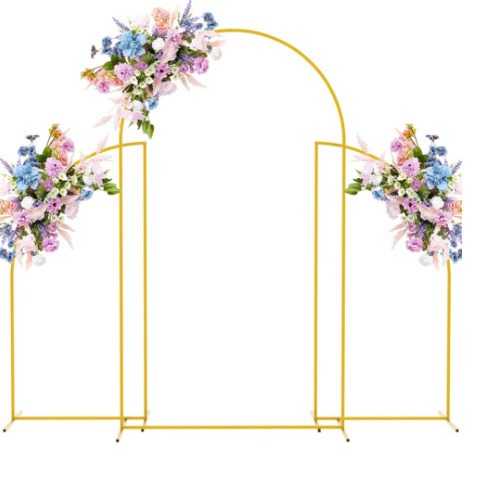 Arco de metal de fondo de soporte de arco de boda de soporte de arco de puerta de boda cuadrada para aniversario de boda fiesta de cumpleaños