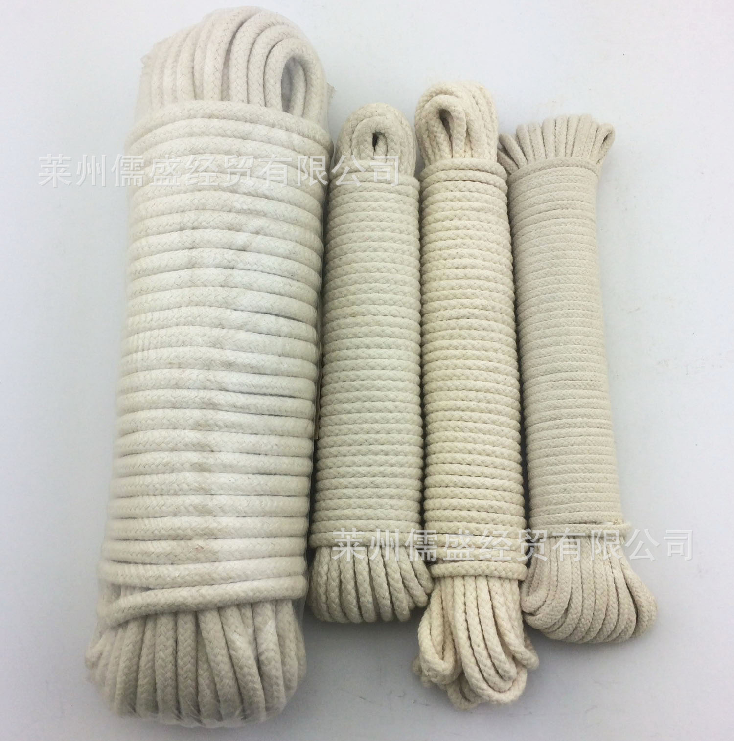 厂家供应外贸16编，8编棉编织绳,包芯棉绳束口绳挂毯旗杆绳