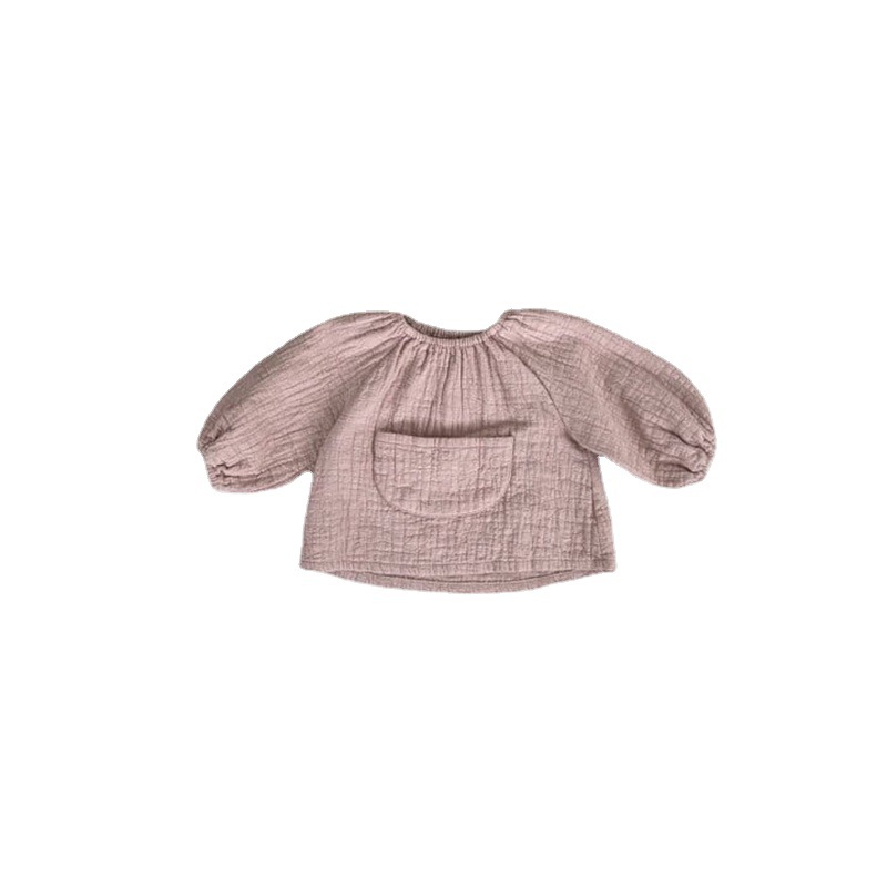 Bebé niña otoño camisa superior de la muñeca niñas otoño estilo coreano ropa de los niños a principios de otoño ropa de bebé manga larga pullover