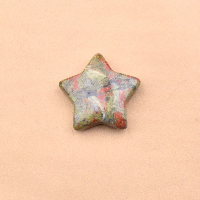 跨境热销3cm天然石五角星水晶半宝石星星diy饰品配件摆件亚马逊|undefined