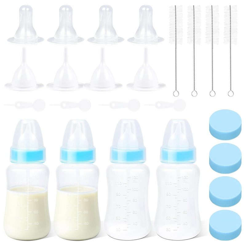 哺乳瓶 4oz-带奶嘴的小动物喂食套装 |幼犬、小猫、手工喂养用品|undefined