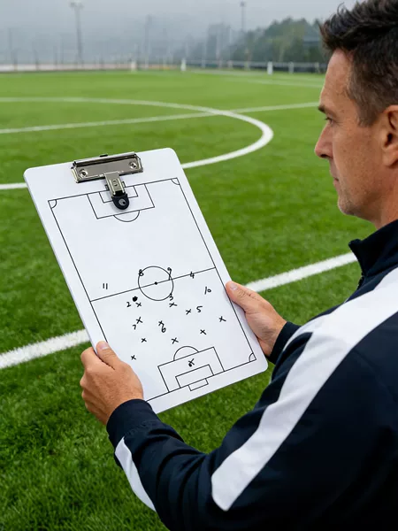 PVC football tactical board for coaches, double-sided, writable and erasable, for training and teaching