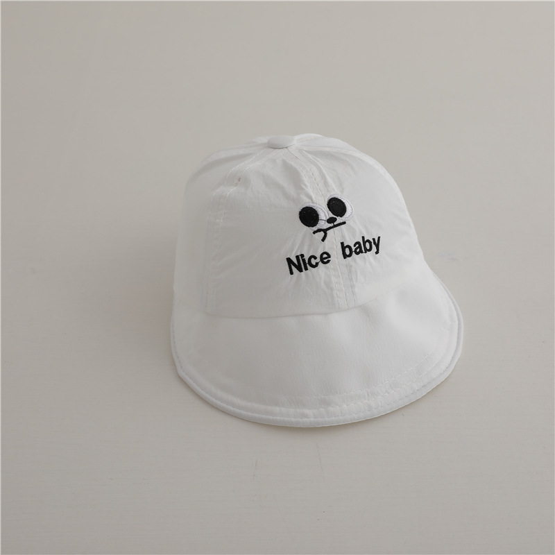 ins sombrero para bebés de verano letras delgadas bordadas gorra de lengua de goma suave 0 - 1 años de bebé sombrero de béisbol de secado rápido protector solar