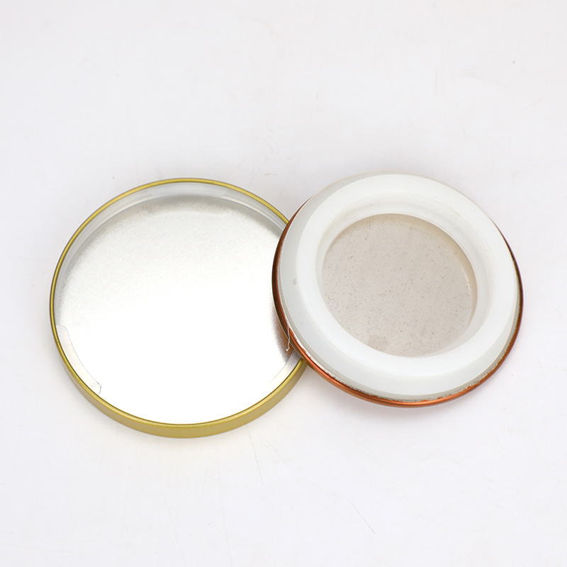 80 cubierta de lata de metal vela taza de cerámica sellado de cerámica embalaje de metal aromático tapa de aleación de colores