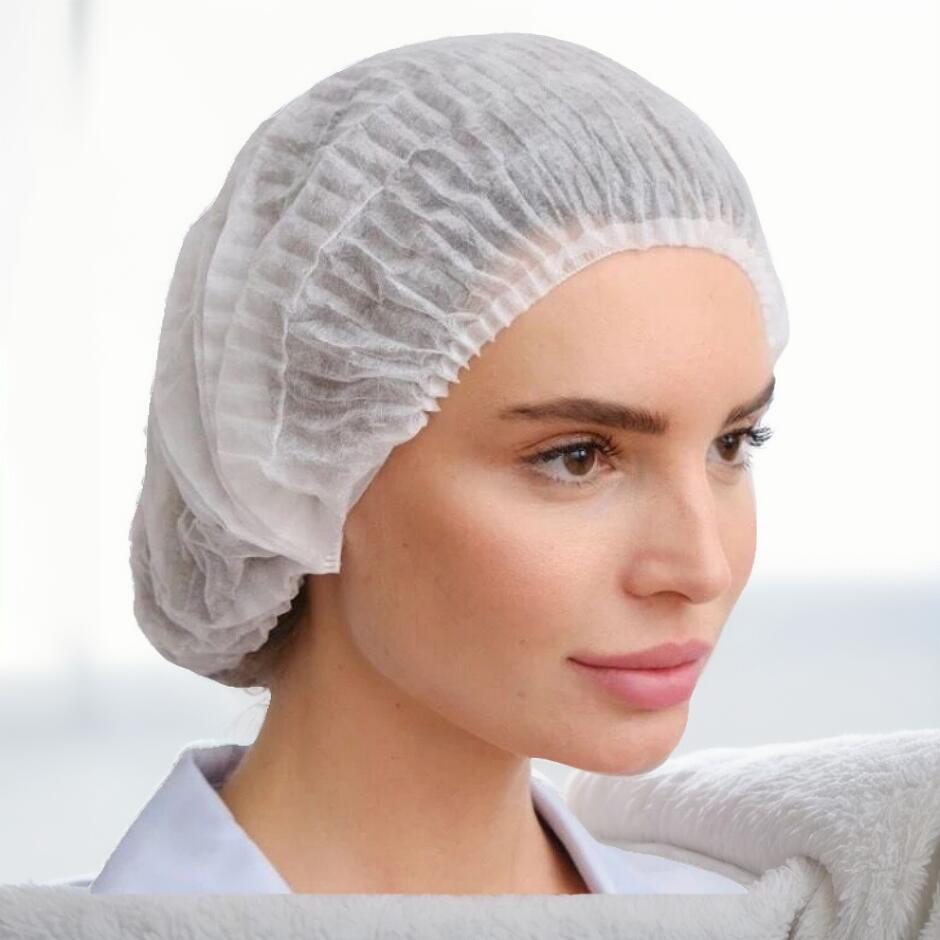 重庆条帽条形帽 头套防尘帽蘑菇帽批发 一次性无纺布帽子车间