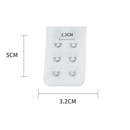 (Independently packaged stainless steel) Three-row, two-button bra, underwear buckle, extension buckle, bra buckle, bra extension buckle