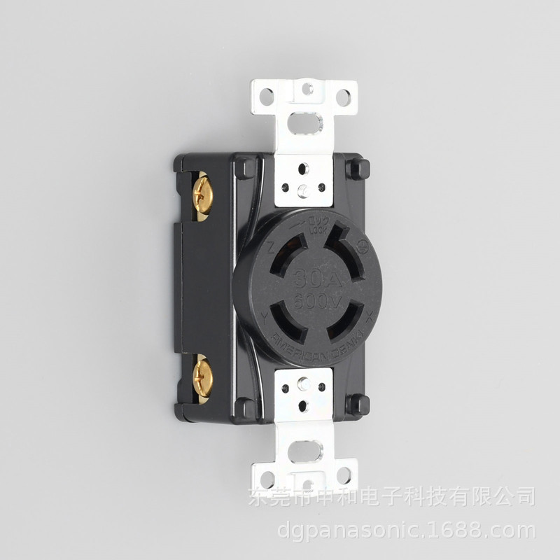 AMERICAN DENKI美国电机4360暗装工业插座美式电源插座4P30A600V